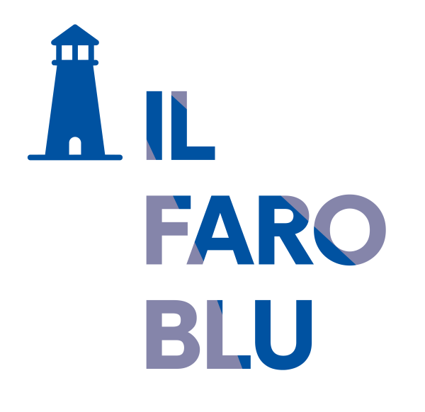 Il logo del Faro Blu nella versione verticale